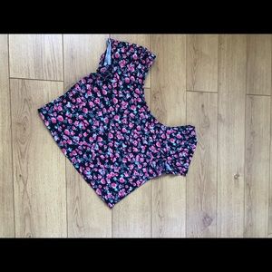 Flower pattern crop top